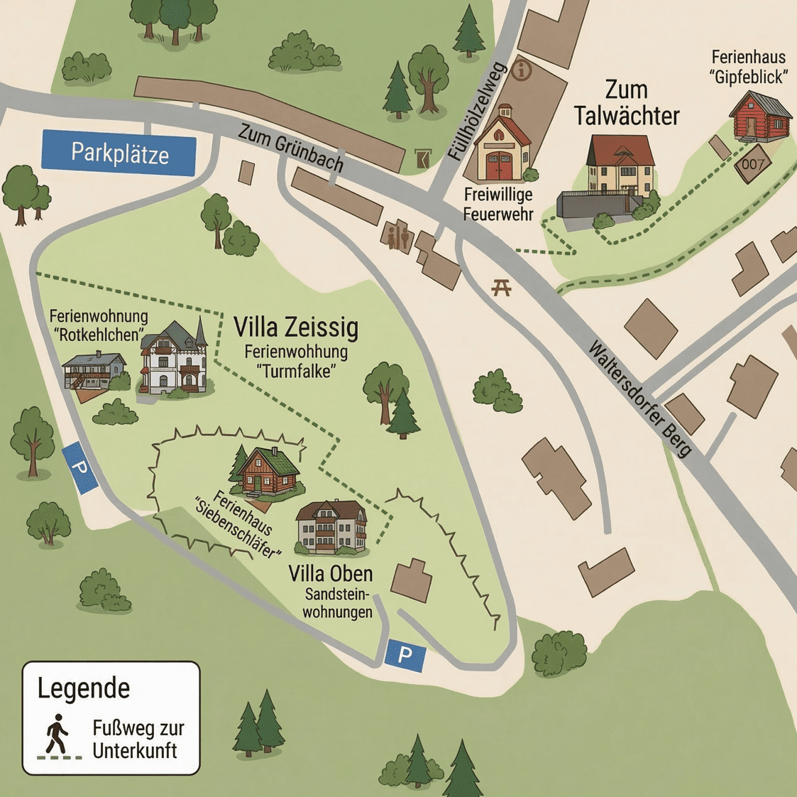 Lageplan Sandsteinidyll
